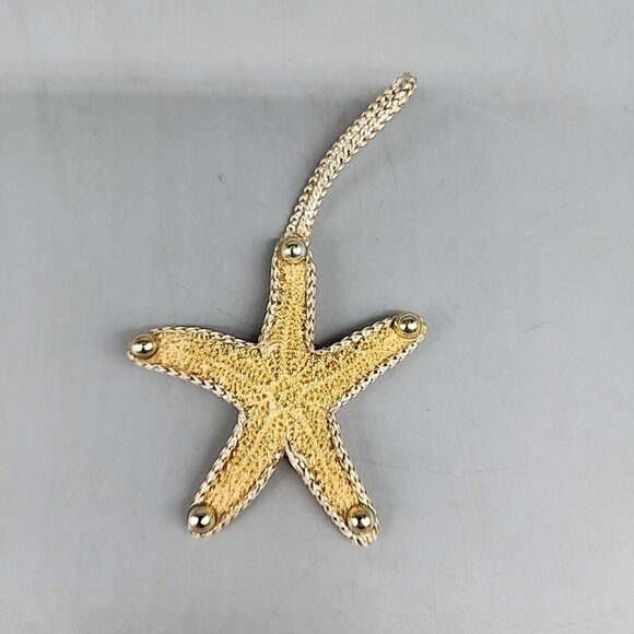 Goldtone STARFISH Nautical CHRISTMAS ORNAMENT - Picture 1 of 3